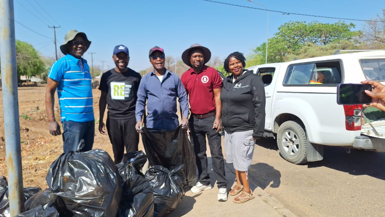 Community cleanup group photo